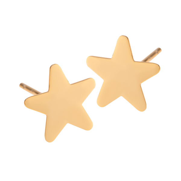 csillag alakú fülbevaló ezüst 925 plated 24 karátos arany ajándék